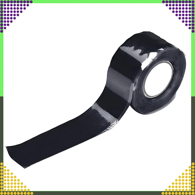 Savislystanti silikoninė sandarinimo juosta, juoda, 25 mm x 3 m