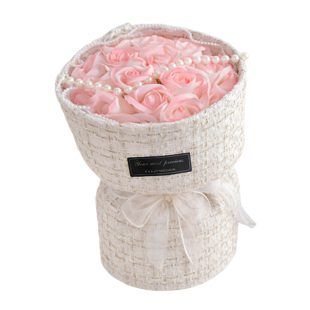 Ziepju rožu rozā LED komplekts Valentīndienai, sieviešu dienas dāvanai dzimšanas dienā