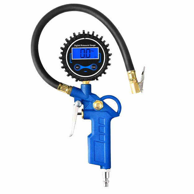 Digitālais pistoles ar elektronisko spiediena mērītāju riepu un riteņu piepūšanai, 14 bar sūknis