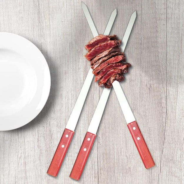 Iesmi Šiš kebabu iesmi Grila iesmi Metāla 4 gab. 50 cm