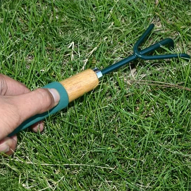 Aiatööriistade komplekt, käsitööriistad, labidas, reha, hark, 3 tk