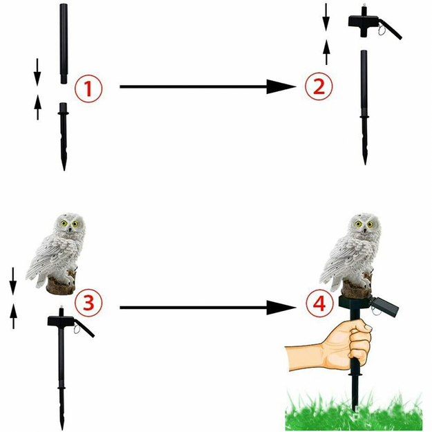 Saules dārza lampa LED pūcei Liela lampa dārza dekorēšanai