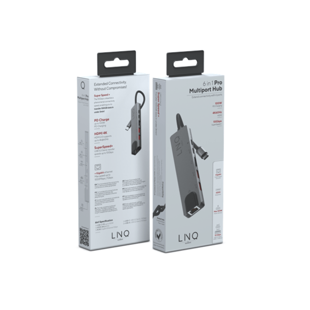LINQ - 6in1 PRO USB-C Multiport Hub