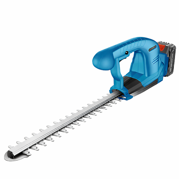 Akumuliatorinės gyvatvorių žirklės krūmų pjovimui ir genėjimui, galingos, 2 akumuliatoriai