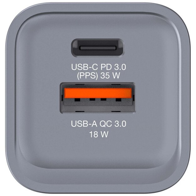 Verbatim - GNC-35 GaN Charger 2 Port 35W USB-A/USB-C