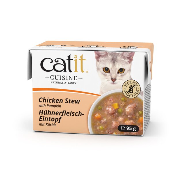 Catit - Cuisine  Premium Wet Food for Cats - Chicken Stew with Pumpkin - 95 g