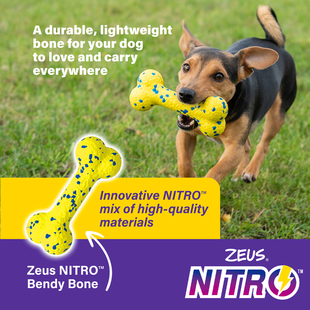 Zeus Nitro - Bendy Bone - Yellow and Blue - 16cm
