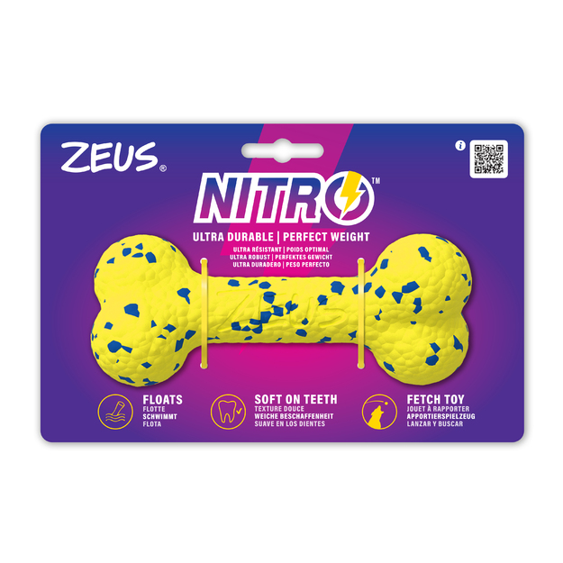 Zeus Nitro - Bendy Bone - Yellow and Blue - 16cm