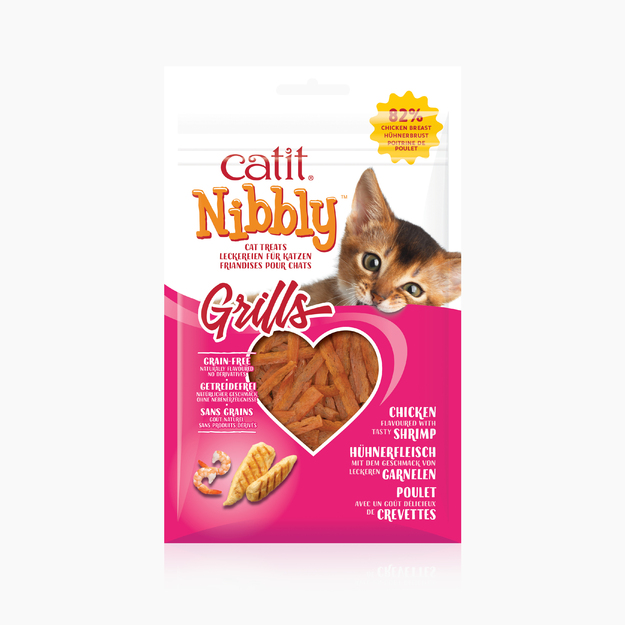 Catit - Nibbly Grills Treat for Cats - Chicken & Shrimp - 30g