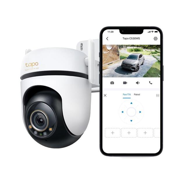 TP-Link - Tapo C530WS Outdoor Pan/Tilt Security Wi-Fi Camera
