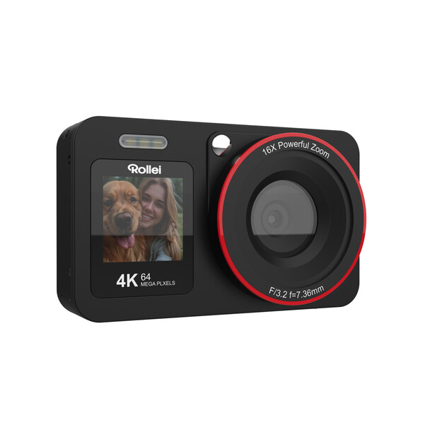 Rollei - Compactline Dual Screen Digital Camera - 64 MP - 4K