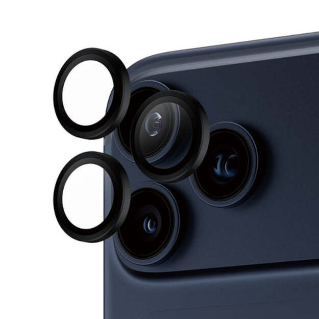 PanzerGlass - Hoops Black Camera Lens Protector - iPhone 17 Pro/iPhone 17 Pro Max/iPhone 16 Pro/iPhone 16 Pro Max