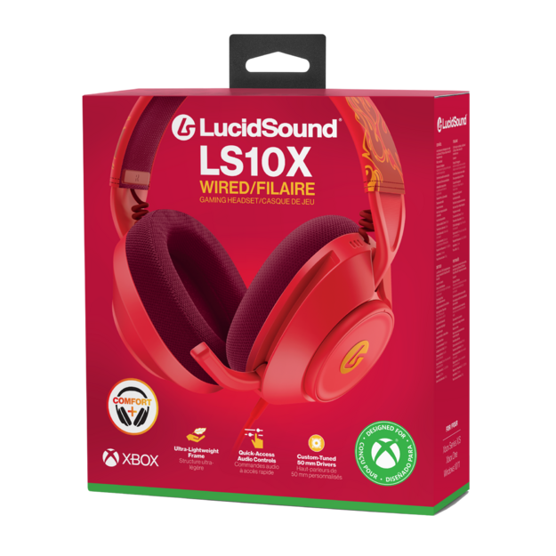 PowerA - LucidSound LS10X Gen 2 Wired Gaming Headset for Xbox Series X - S - Red Blaze