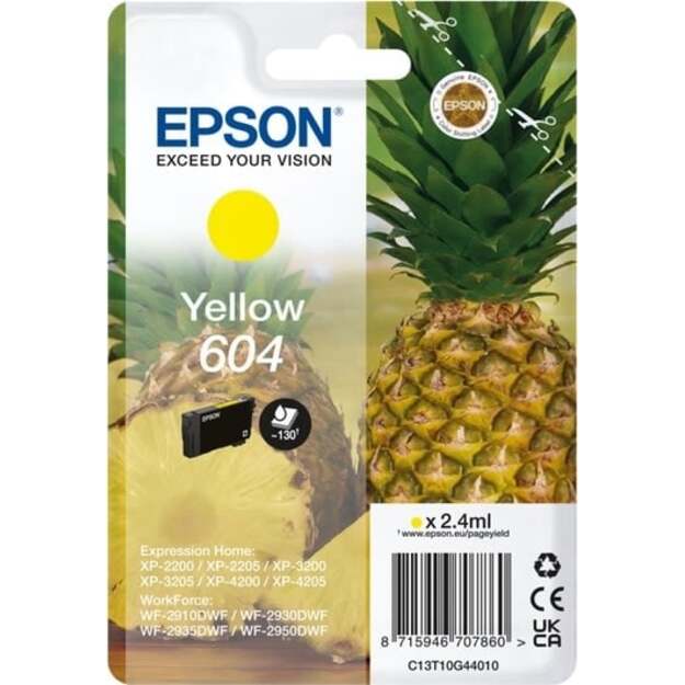 Epson - T604 Yellow Ink Cartdridge (C13T10G44010)