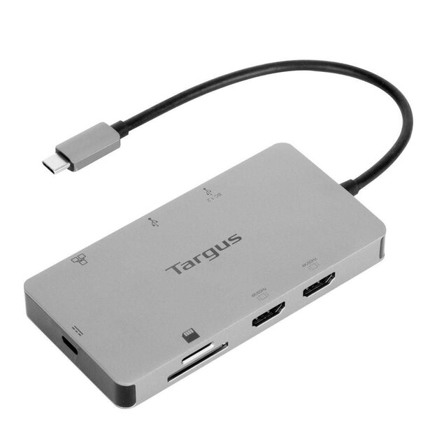Targus - Universal USB-C Dual HDMI 4K Dock w 100 W PD Pass-Thru - For MST enabled devices