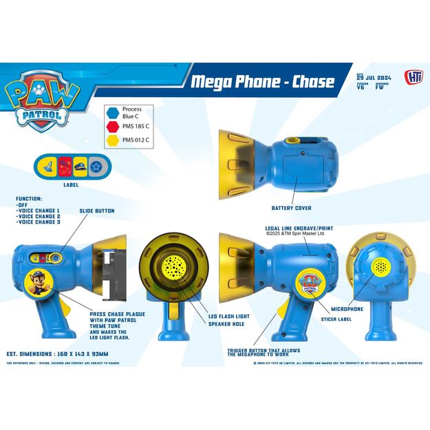 Paw Patrol - Chase Megaphone (90369)