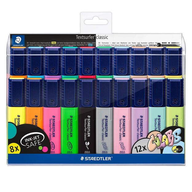 Staedtler – Textsurfer Classic Inkjet Highlighter – 20 pcs Assorted Colors (364 WP20)