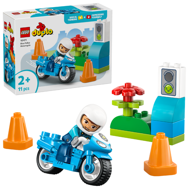LEGO - DUPLO Town - Blue Police Motorcycle (10471)