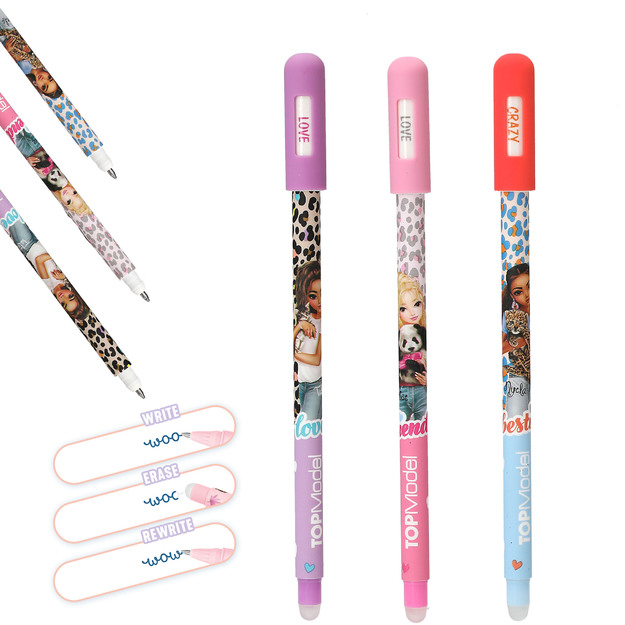 Topmodel - Erasable Mood Gel Pen - Purple, Blue, Pink (0412643)