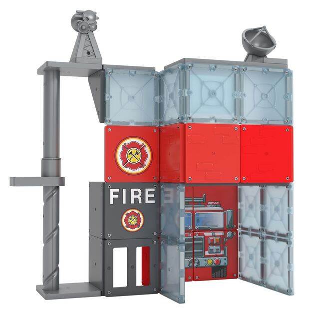 Tile Town - Fire Station, Magnetic Building Set