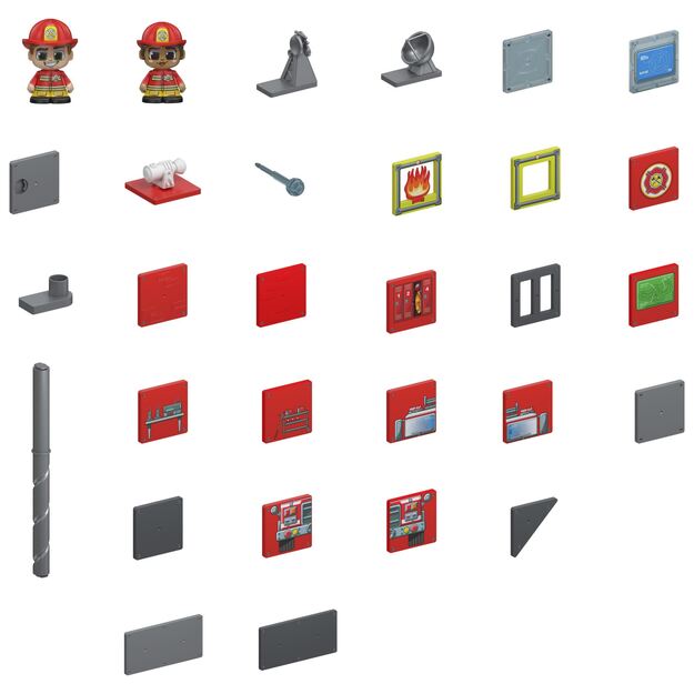 Tile Town - Fire Station, Magnetic Building Set