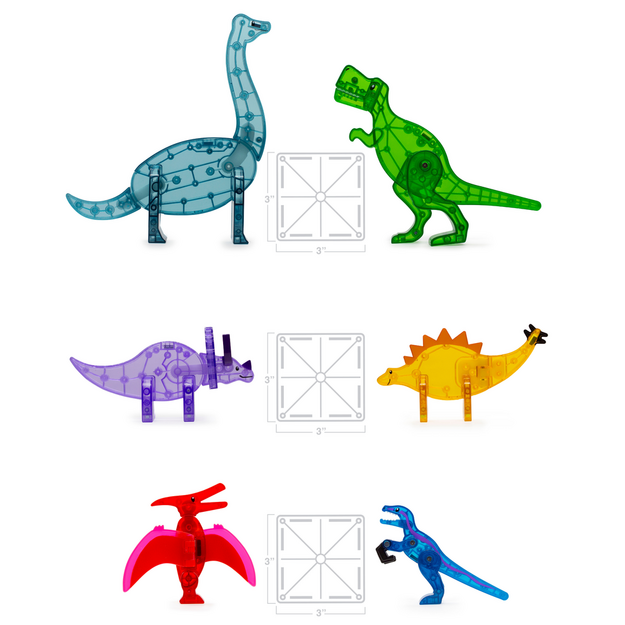 MAGNA-TILES - Dino World XL 50 Piece Set (90228)