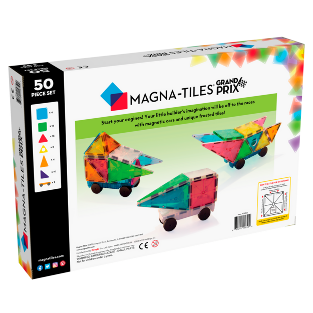 Magna-Tiles - Grand Prix Frost 50 Piece Set (90257)