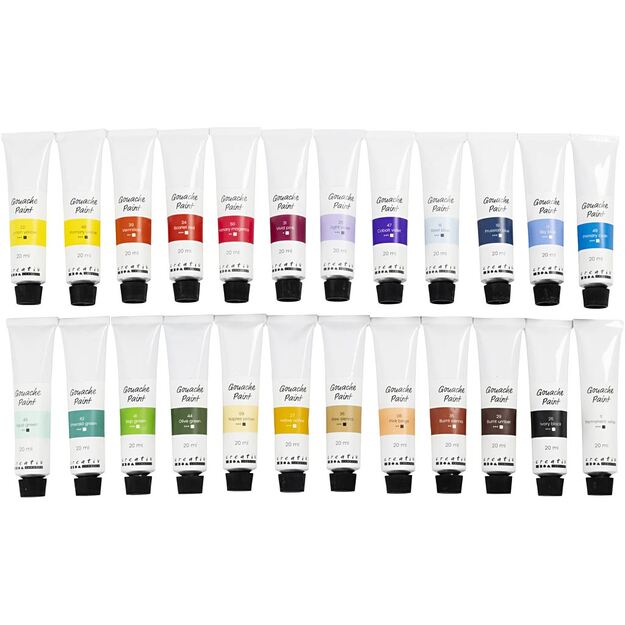Gouache Paint - assorted colours - 24x20 ml (35630)