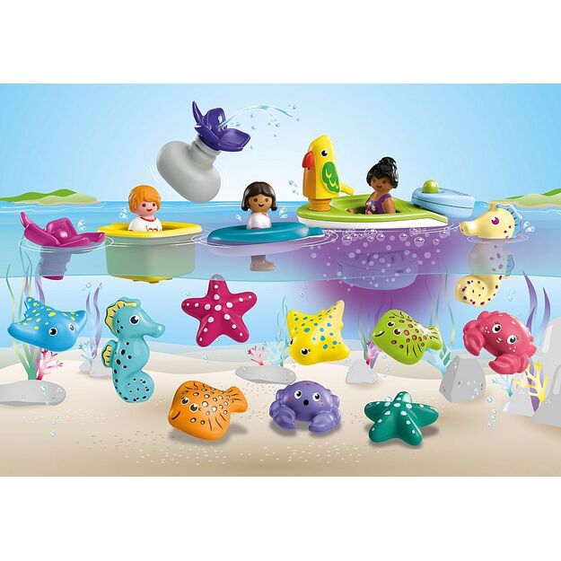 PLAYMOBIL - JUNIOR & Tinti: Colourful Bath Time Christmas Countdown (71777)