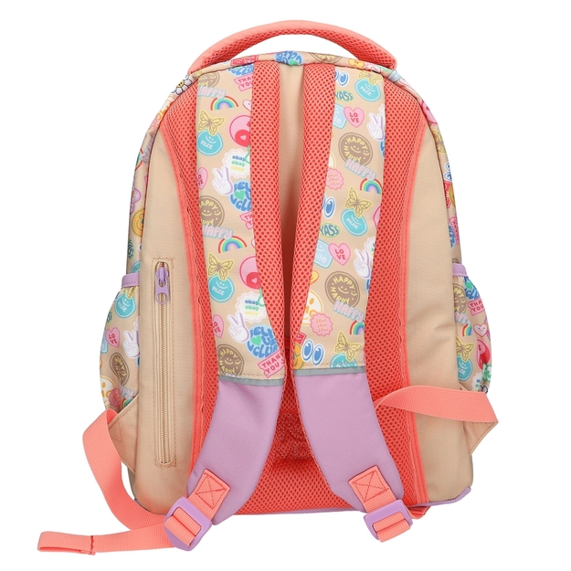 TOPModel - School Backpack GIRL POWER - Beige, Lilac, and Coral (413285)
