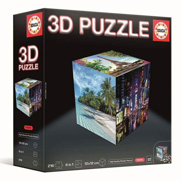 Educa - 3D Puzzle Cube Travel (80-20124)