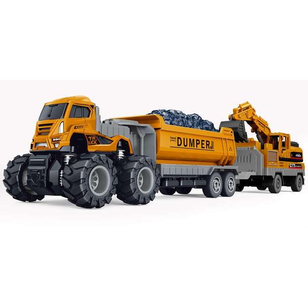 KLX - Die-cast dumper w/hangers, excavator & friction (534676)