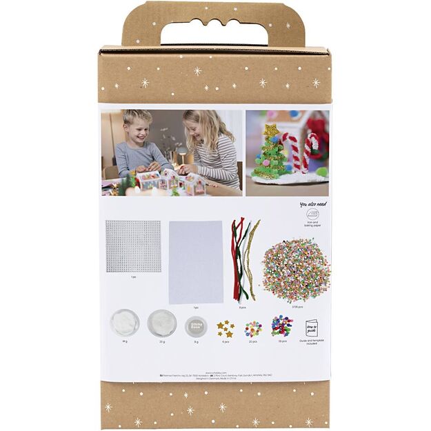 Craft Kit Fuse Beads - Christmas house - assorted colours (977828)