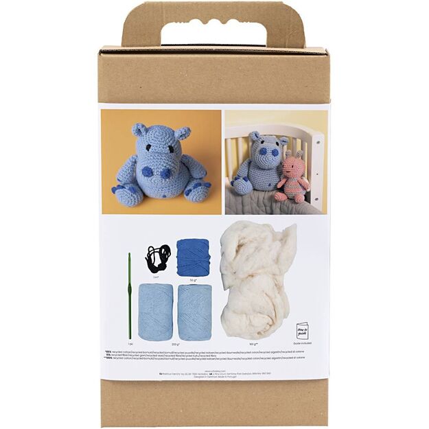 Craft Kit Amigurumi - Hippo - blue - light blue (977866)