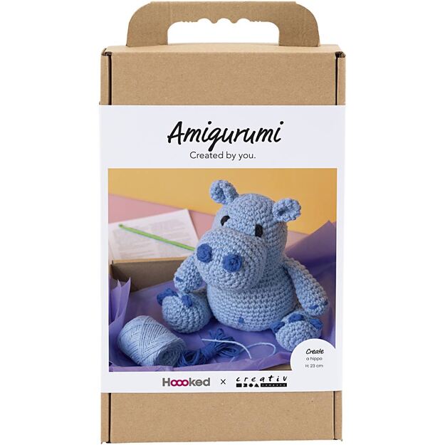Craft Kit Amigurumi - Hippo - blue - light blue (977866)