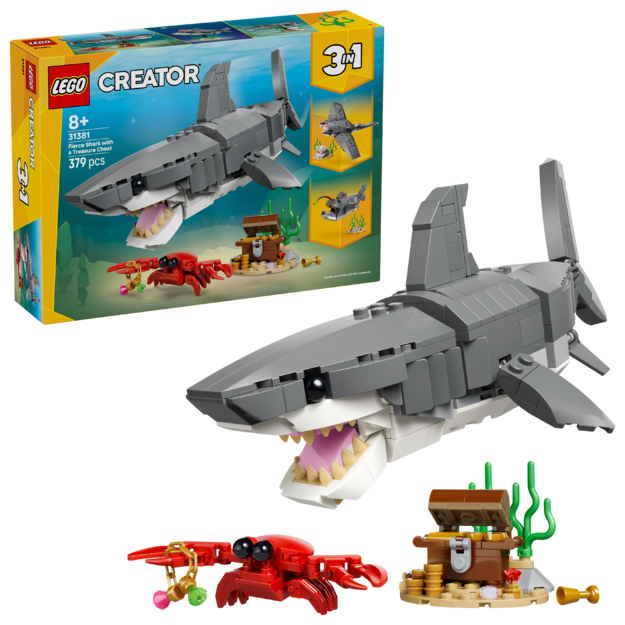 LEGO - LEGO Creator - Fierce Shark with a Treasure Chest (31381)