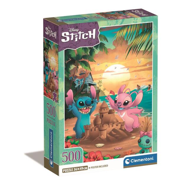 Clementoni - Puzzle HQC Disney Stitch, 500 pcs (I-35547)