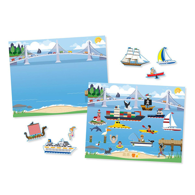 Melissa & Doug - Reusable Stickers Pad Vehicles (806044)