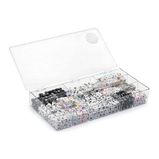 Pearl ´n Fun - Bead mix letters assorted colours & sizes in box  (714205)