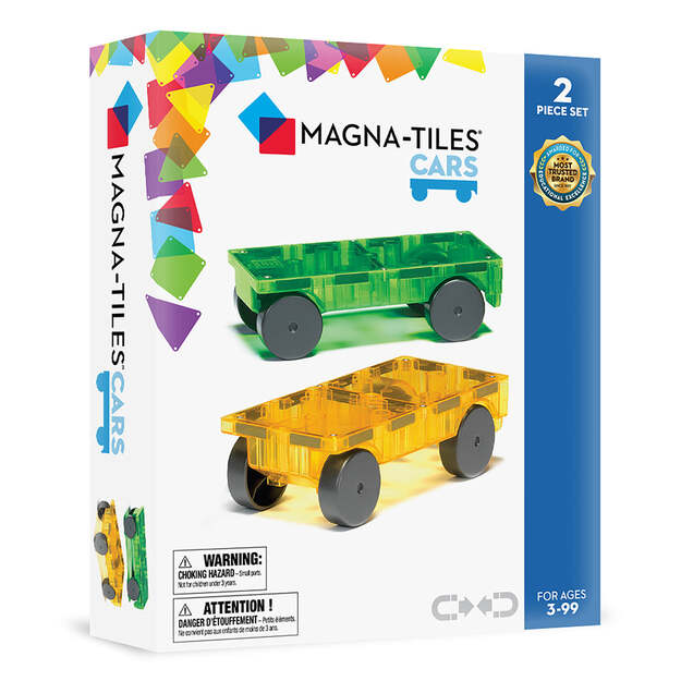 MAGNA-TILES - Cars 2 Piece Expansion Set: Green & Yellow (90216)