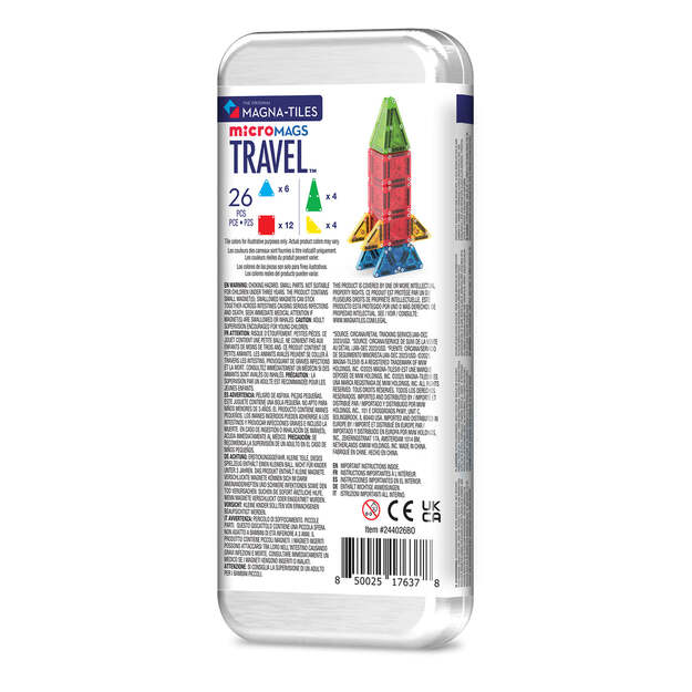 MAGNA-TILES - microMAGS Travel 26 Piece Set (90295)