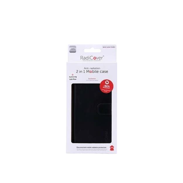 RadiCover - Radiationprotected Mobilewallet Leather - Samsung S20 PLUS Exclusive 2in1 Black