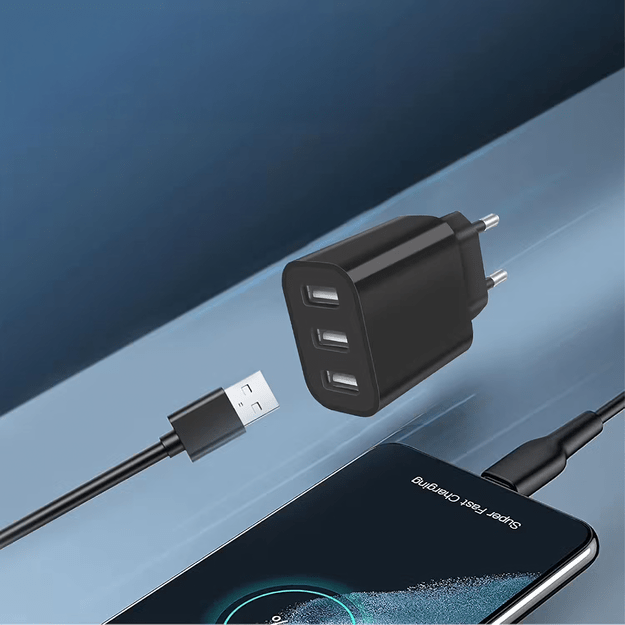 Mocna Kostka Ładowarka Sieciowa 3 x Usb Uniwerslana USB 3 Porty 5V 3.4A  26