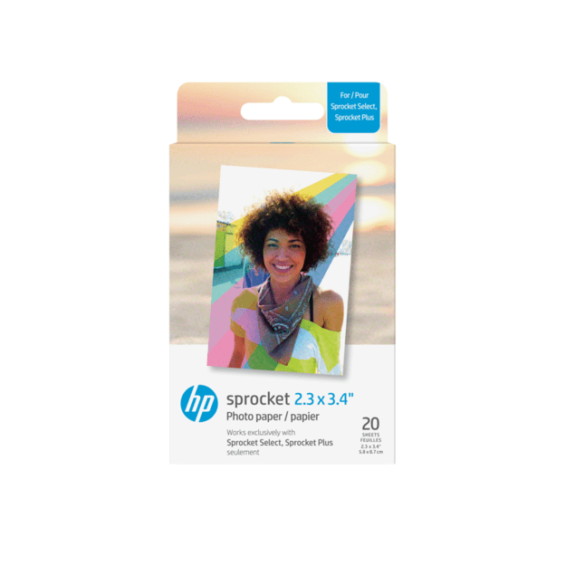 HP - Zink Paper For Sprocket Select 20 Pack 2,3x3,4