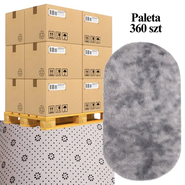 360x Dywan Plusz Mięciutki Shaggy Gęsty Włochacz Duży Puchaty do Salonu 160x60cm