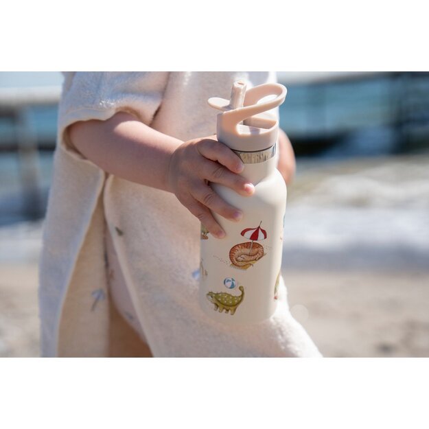 Filibabba - Stainless steel water bottle - Dino Beach - Beige - 6-60 m (FI-03589) 3