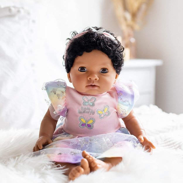 Tiny Treasure - Ethnic Doll Butterfly Rainbow Dress - (30633) 8