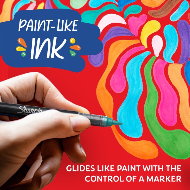 Sharpie - Creative Marker Acrylic Paint Pens - Bullet Tip Water-Based Paint Markers - Red - 6 Count (SKU: 2218119) 2