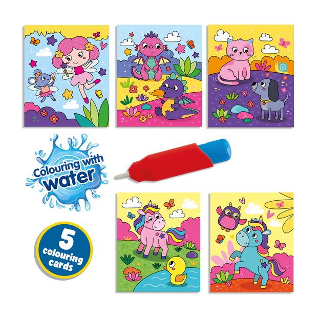 SES Creative - Colouring with Water - Fantasy Colouring Book - (S00133) 2
