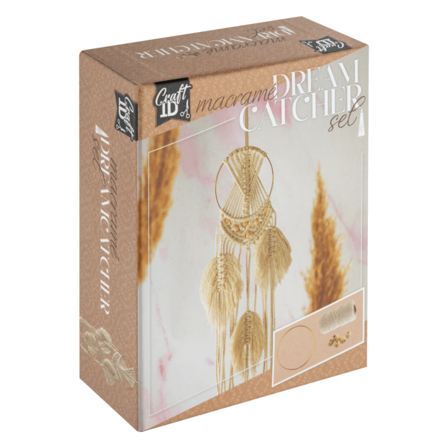 Craft ID - Macrame set wallhanger - feathers (CR1726/GE)